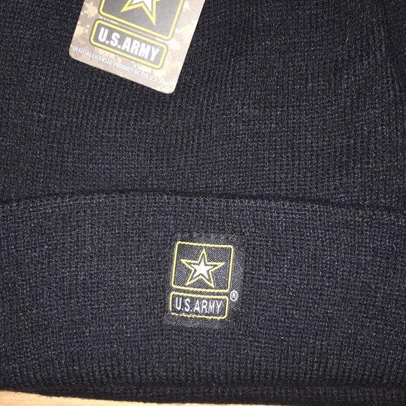 New Unisex US Army Licensed Beanie Hat w/Pom Pom - Picture 3 of 5